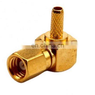 RF Coaxial ConnectorRight Angle SMC SSMC Plug Connector Crimp Ror RG178 174 1.13 1.37 Cable