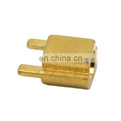 Conector Coaxial de enchufe MCX. Instalacin de galvanoplastia en PCB bardo.