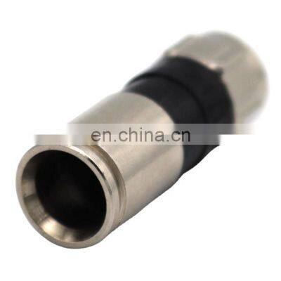 F Coaxial cable compression connector RG6 coaxial cable with weather-sealed O-ring weather boot and waterproof