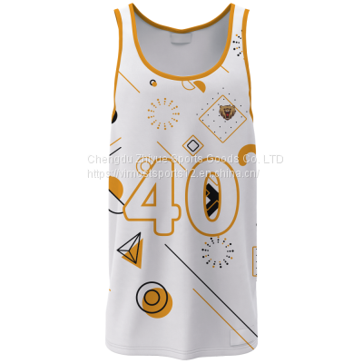 Sublimated Basketball Singlet Made To Order For Wholesale.