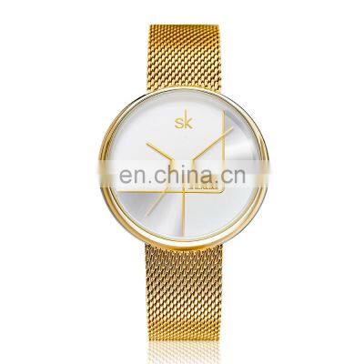 SHENGKE Charm Lady Wristwatch Delicate Wristwatch Stainless Steel Mesh Band Japan Quartz Female Reloj Para Mujer K0105L