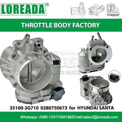 2011 - 2015 Hyundai Sonata 2.0L 35100-2G710 Throttle Body Valve Assembly 0280750673