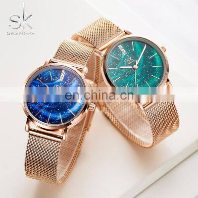 SHENGKE SK Watches Customization Starry Sky Watches For Woman Factory OEM logo Watch Luxury Reloj Para Mujer