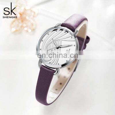 SHENGKE Multicolor Band Metal Dial Female Watches Custom Logo Quartz Watch For Women K0153L Hand Watch For Girl