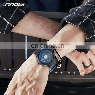 SINOBI Creative Watch Men Silicone Band Watches Quartz Mens Watch Sets Wholesale Wristwatch S9802G Jam Tangan Pria