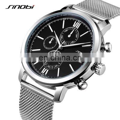 SINOBI Sports Man Watch S9542G Multi Function Male Watches Chronograph Classic Wristwatch Low MOQ Watch Relogio Masculino