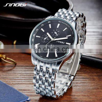 SINOBI Waterproof Men Wrist Watch S9268G-D Small Three Needle Watch Quartz Couple Romantic Hand Watch Luxury jam tangan pria