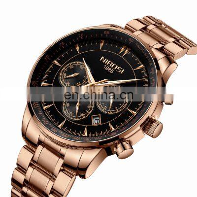 NIBOSI Gold Watch Mens Watches Top Brand Luxury Sport Quartz Clock Waterproof Military Wrist Watch 2351 Relogio Masculino Saat