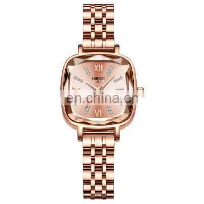 2022 NIBOSI Luxury Women Quartz Watches Ladies Creative Bracelet Wristwatches Female Clock Relogio Feminino Montre 2535