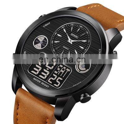 1653 skmei high quality logo brand custom wrist watch men sport military watch compass dual time hour