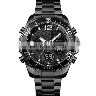 cheap chinese watches men wrist brand luxury 1649 skmei fashion steel band 12/24 hour clock date wristwatch