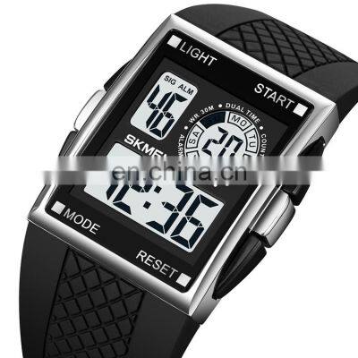 Skmei 1967 New Design Men PU Strap Digital Watch Led Light Electronic Meter 30m Waterproof