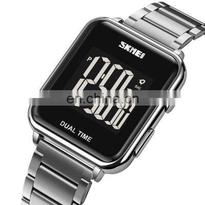 Custom Logo skmei 1852 Fashion Men Sports Digital Watch LED Stainless Steel Waterproof Gold Watch Men's Watch Relogio Masculin