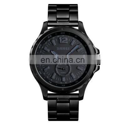 New Design Skmei 1513 Watch Men Wristwatch Black Quartz Watch Stainless Steel Waterproof Customized Logo
