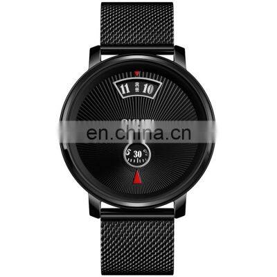 SKMEI new product 1490 saat erkek waterproof steel leather strap watches for men stylish