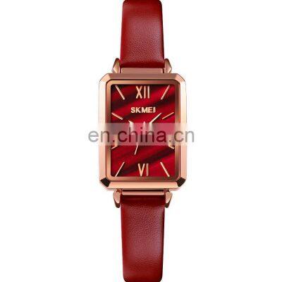 OEM customize logo new model Skmei 1706 luxury brand watch elegance leather band quartz ladies watches