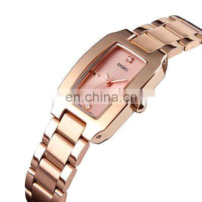 new arrival skmei 1400 reloj lujo waterproof steel strap quartz wristwatch