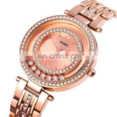 Chinese wholesale watches SKMEI 1740 diamond ring low price cheap watch reloj de mujer