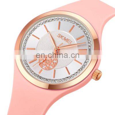 New Arrival Skmei 1847 Silica Strap Quartz Watch for Girl 30 Meters Water Resistant