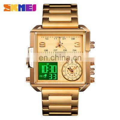 Hot selling unique square dial men watch brand Skmei 1584 original watch factory wholesale watch for big men wrist
