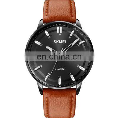 Hot Selling Skmei 1662 Men Leather Quartz Watch Customized Logo Brand Wholesale Price