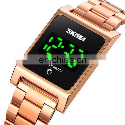 stainless steel caseback japan movement wristwatch 1869 skmei a watch for men luxury style watch led light hour