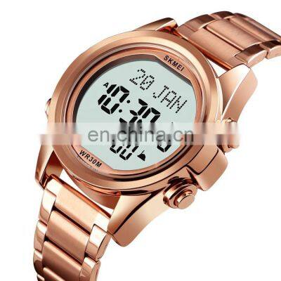 SKMEI new brand 1667 latest men azan qibla watch digital manufacturers fancy wrist watch stainless steel