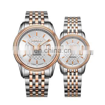 Reloj De Hombre Stainless Steel Mechanical Orologio Uomo Automatic Movement Custom Couple Watches