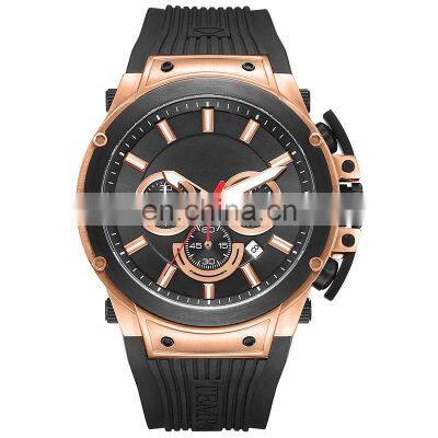 2019 new arrival luxury men watch hot sale chronograph watch waterproof sports watch