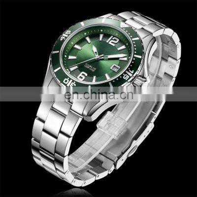 Custom Relogio Masculino Low Moq Men Dive Watches Relojes Hombre Steel Bracelet Waterproof Watch Luxury Quartz Watch Men
