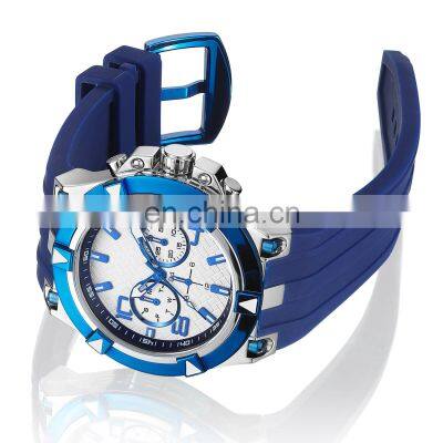 Manufacturer Personalized Herren Uhr 10ATM Waterproof Blue Quartz Watches Creat Own Branded Luxury Hologe Wrist Watch for Men