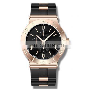Shenzhen Dualtime Factory Design Months Japanese Movement Top Brands Rose Gold Case Watch Mens