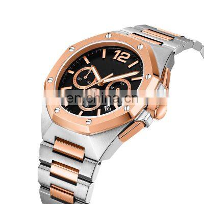 2021 Luxury Man Watches Top Brand Customized Hand Watches Men Two Tone Rose Gold Quartz Watches