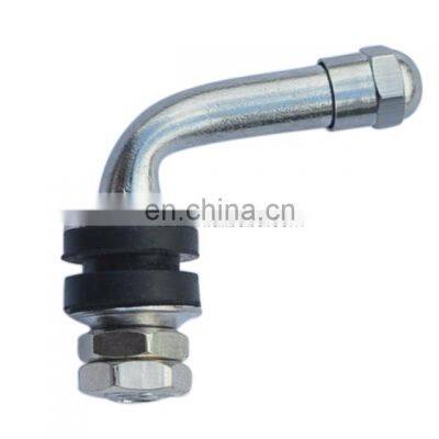 New Bolt On Tire Valve Stems VS-8 90 Degree Bend Chrome Metal