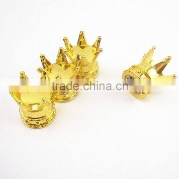 Universal Vent Cap Golden Crown Car Truck Bike Tire air Valve Stem Caps Wheel Rims