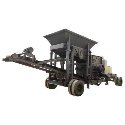 Supply mobile jaw crusher Large construction waste crushing equipment Movable crushed stone granite crushing station