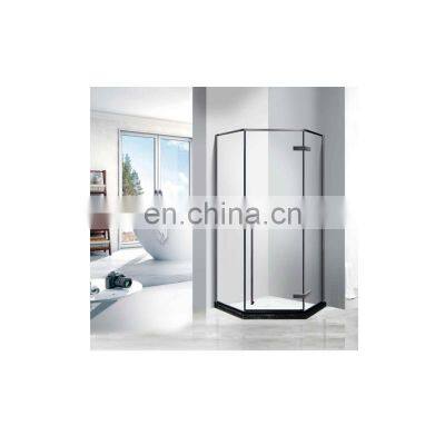 Simple bathroom corner enclosure tempered glass aluminum profile shower room with sliding door