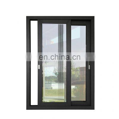 Modern Three Track Design Hurricane Impact Double Glazed Aluminum Frame Sliding Window