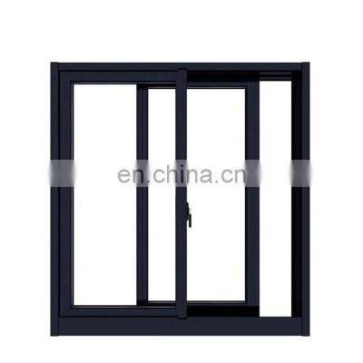 Bullet proof aluminum framed double glass simple design sliding window with factory price
