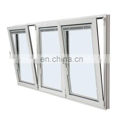 Certified USA Efficient Window Manufacturer Tilt Turn Window 19A/27A Blinds Inside Aluminum Frame Window Hotel Used