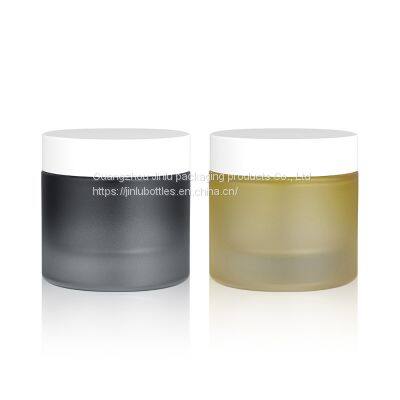 80g thickened bottom mask bottle spot wide mouth cream bottle cosmetic glass jar 120g transparent round cream bottle