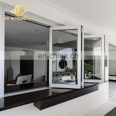 Australian Standard double tempered glass aluminium folding window