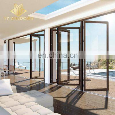 AS2047 Australia Standard Outward Opening Double Glazed Aluminum Bifold Door for Patio Use