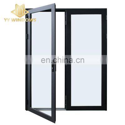 AS2047 label aluminum frame glass swing door opener interior swinging door for kitchen