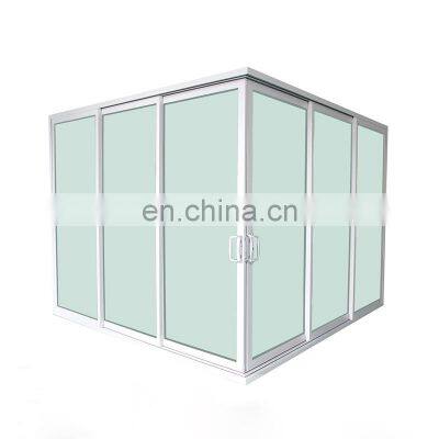 Hot sale frameless double glazed door aluminum interior noiseless sliding door with high quality