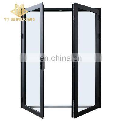 double glass aluminium exterior door with opening window