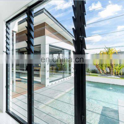aluminum frame fixed louver window glass and louver glass for house