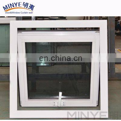 Arched window with grill design/top hung ventilation glass window