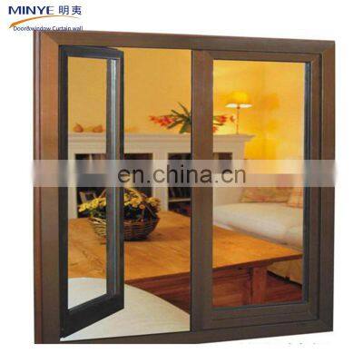 Double glazed tempered glass windows arched window open outside casement window