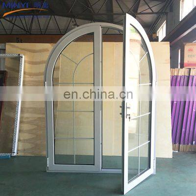 Economic cheap price double glazed aluminum casement doors arch design and windows